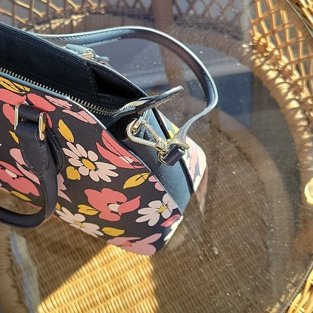 Kate Spade road trip floral blue multi small satchel